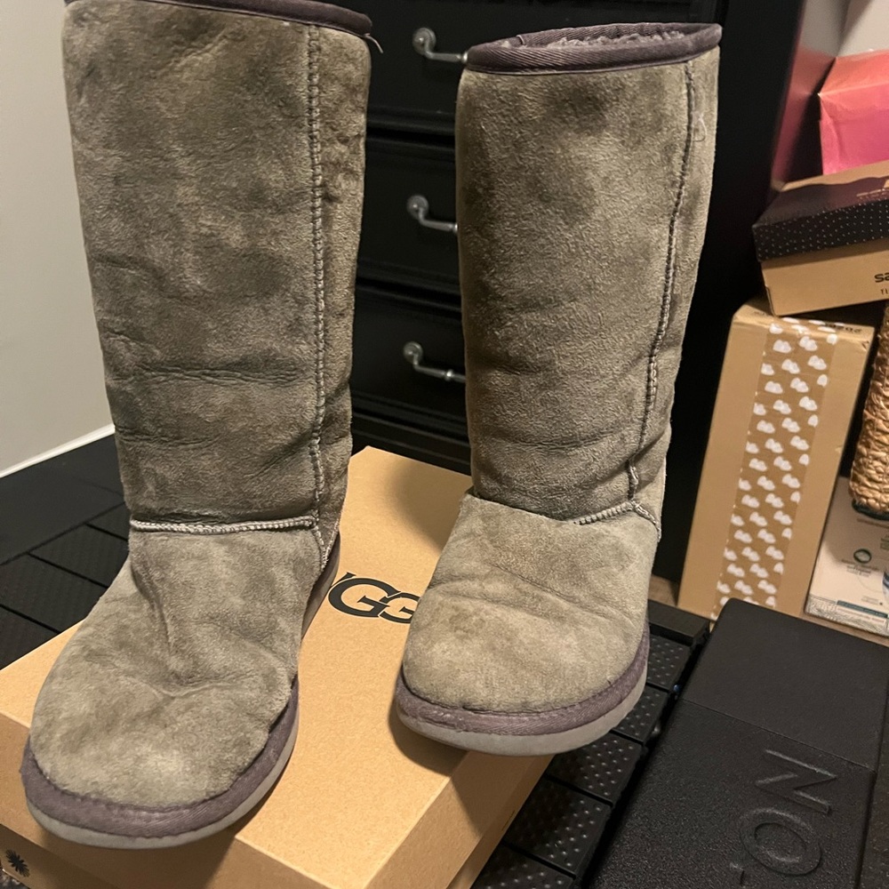 Cozy Gray Suede UGG Boots